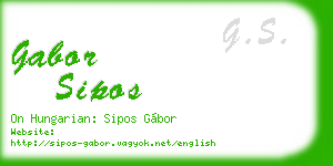 gabor sipos business card